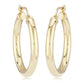 14K Gold Tube Hoop Earrings