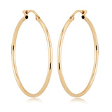 14K Gold Thin Large Hoop Earrings