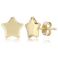 14K Flat Star Stud Earrings