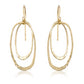 14K Hammered Dual Oval Hoop Earrings