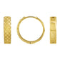 14K Diamond Cut Hoop Earrings