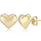 14K Puffed Heart Stud Earrings