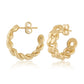 14K Small Cuban Link Hoop Earrings