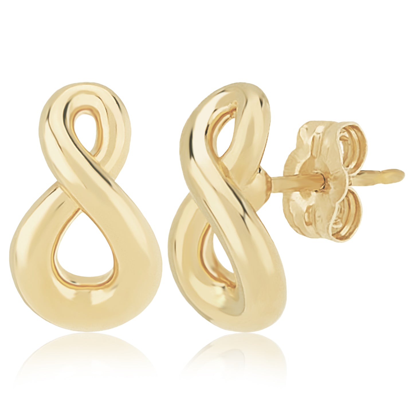 14K Yellow Gold Sm Figure 8 Stud Earring