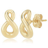 14K Yellow Gold Sm Figure 8 Stud Earring