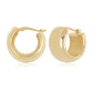 14K Yellow Gold Band Hoop Earring