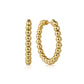 14K Yellow Gold Bujukan Bead Classic Hoop Earrings