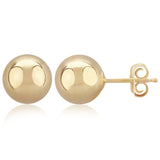 14K Yellow Gold Ball Stud Earrings