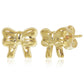 14K Gold Stud Bow Earrings