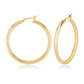 14K Yellow Gold Tube Hoop Earrings