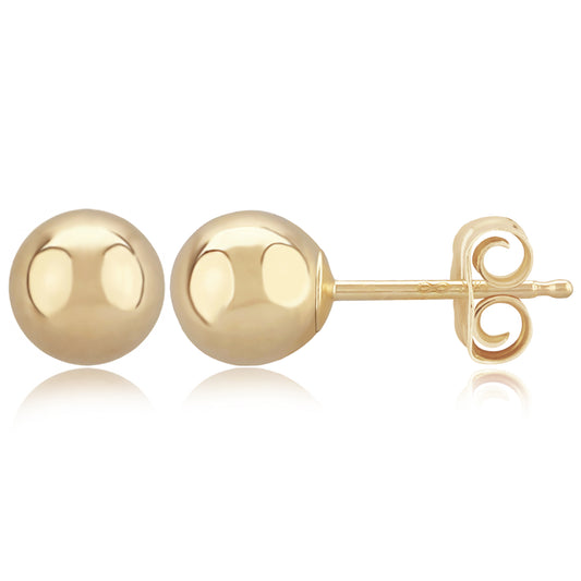 14K Ball Stud Earrings