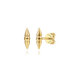 14K Yellow Gold Bujukan Bullet Ear Climber Earrings