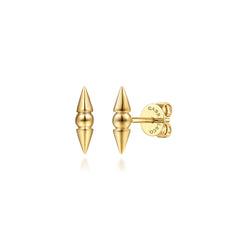 14K Yellow Gold Bujukan Bullet Ear Climber Earrings