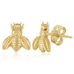 14K Bumble Bee Stud Earrings
