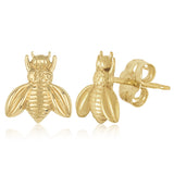 14K Bumble Bee Stud Earrings
