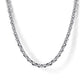 14K White Gold Mens Link Chain Necklace 20-Inch