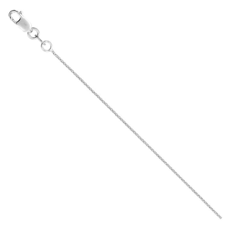 14K White Gold 16" Wheat Chain