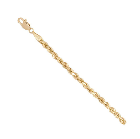 14K Diamond Cut Rope Chain
