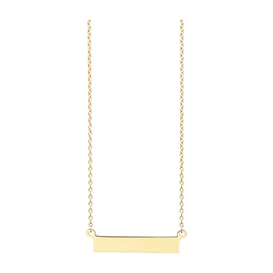 14K Yellow Gold Bar Necklace