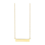 14K Yellow Gold Bar Necklace