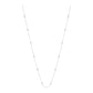 14K White Gold Cable Chain With 2.5mm Diamond Cut Oval Beads