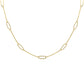 14K Yellow Gold Cable Link with Oval Stations Necklace