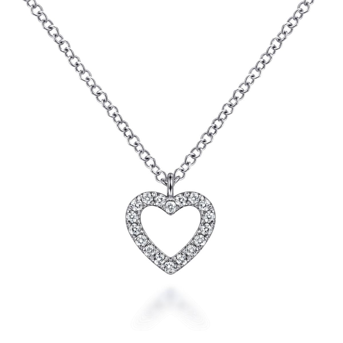 Open Heart Diamond Pendant