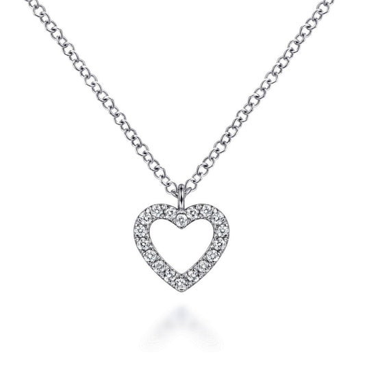 Open Heart Diamond Pendant