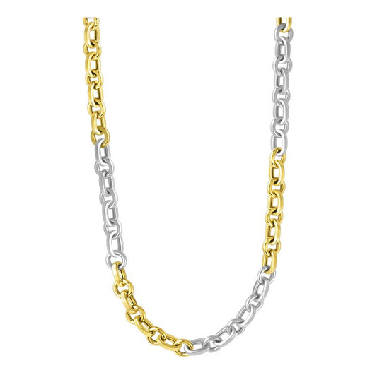 14K 20" Two Toned Link Necklace