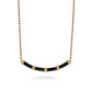 14K Yellow Gold Bujukan Bar Neckalce With Black Enamel