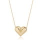 14K Yellow Gold Puffed Heart On Chain Necklace