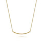 14K Yellow Gold Twisted Rope Curved Bar Necklace