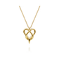 14K Yellow Gold Heart Infinity Pendant Necklace