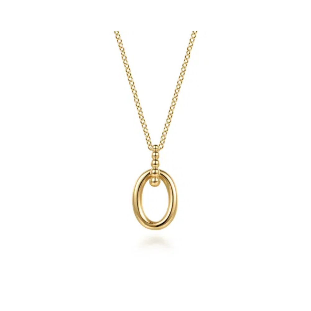 14K Bujukan Drop Pendant Necklace