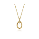14K Bujukan Drop Pendant Necklace