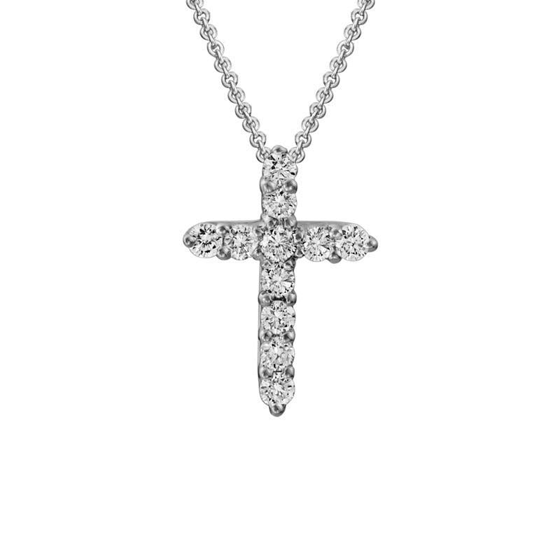 Artistry Limited 14K White Gold Diamond Cross Necklace