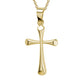 Artistry Limited 14K Yellow Gold Beveled Ends Cross Necklace