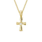 14K Y/G Diamond Cross Pendant Necklace