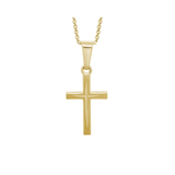 14K Yellow Gold 16-18" Cross Pendant