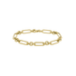 14K 7" Twist Link with 3 Round Link Bracelet