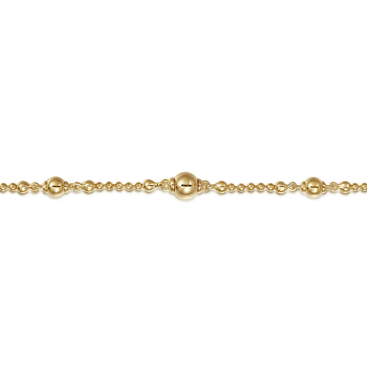 14K Yellow Gold Bujukan Bead Bracelet