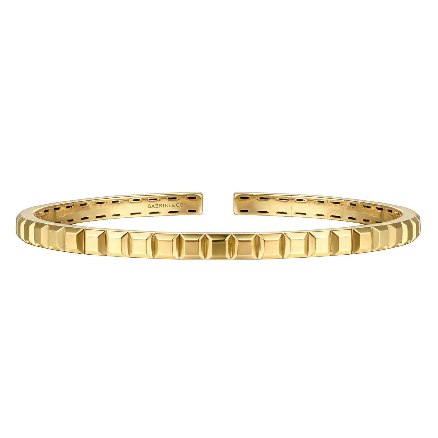 14K Yellow Gold Contemporary Gold Split Bangle