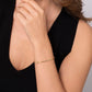 14K Yellow Gold Bujukan Bead Diamond Cut Texture Split Bangle Bracelet