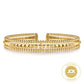 14K Yellow Gold Bujukan Pyramid Link Bangle Bracelet