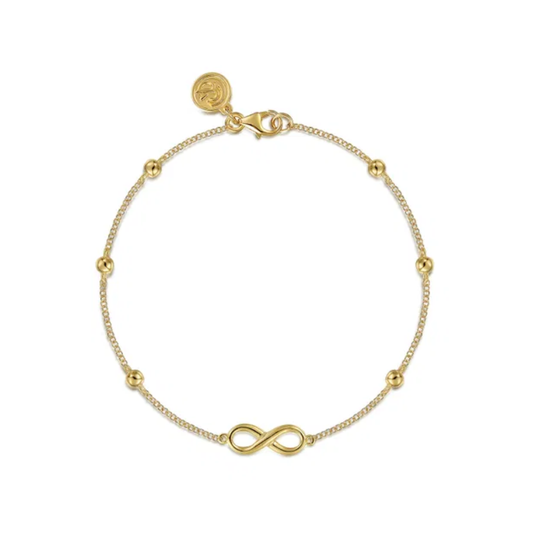 14K Infinity Chain Bracelet 7-Inch
