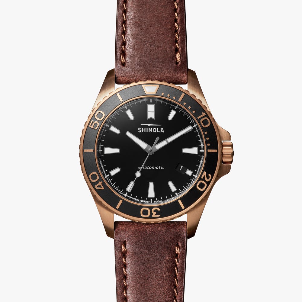 Shinola Bronze Monster 43mm Watch Gift Set