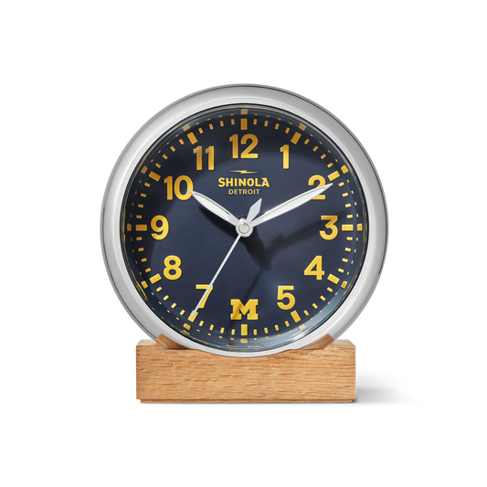 Shinola Wolverine Runwell Desk Clock