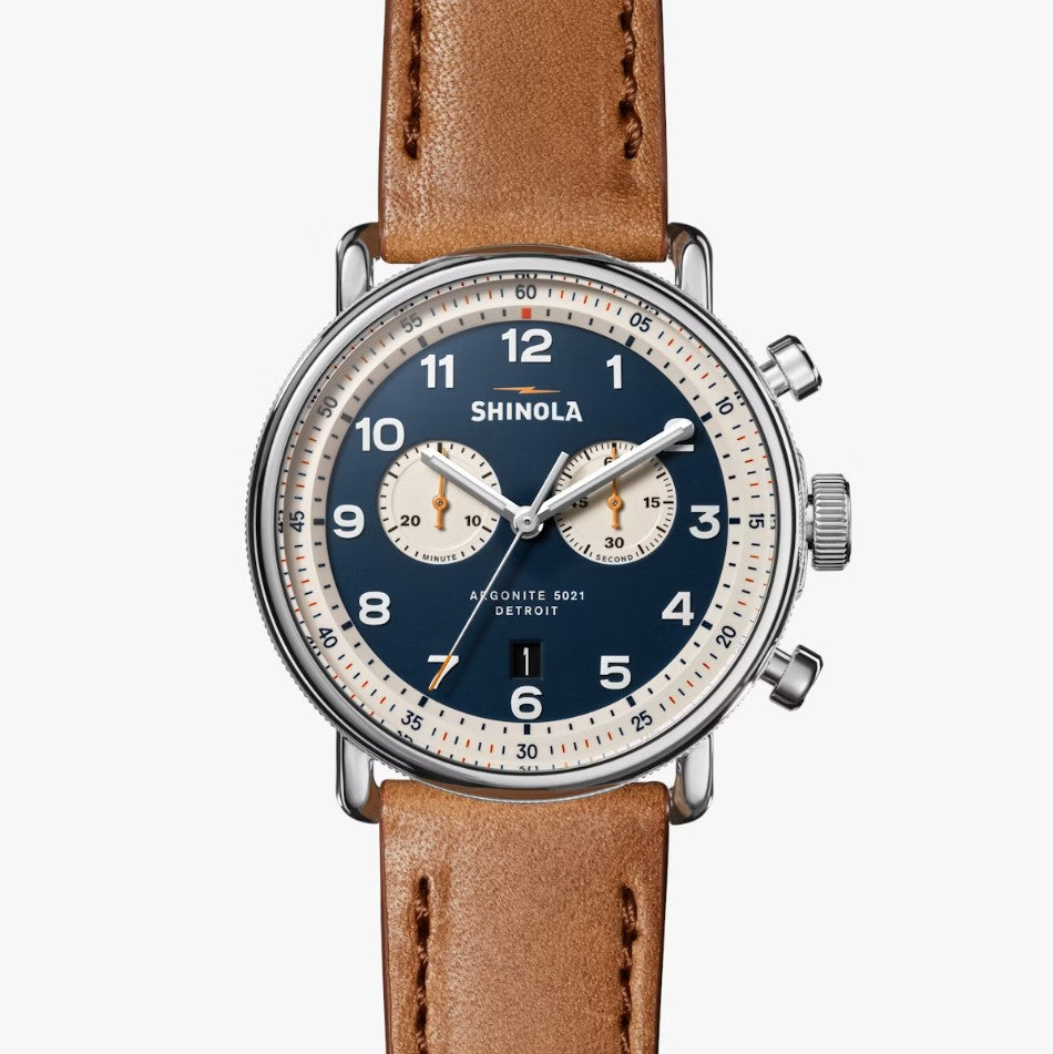 Shinola 43mm Canfield Eye Chrono Watch