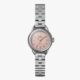 Shinola 25mm Runabout Watch With Peachy Blush Dial & Silver Bracelet