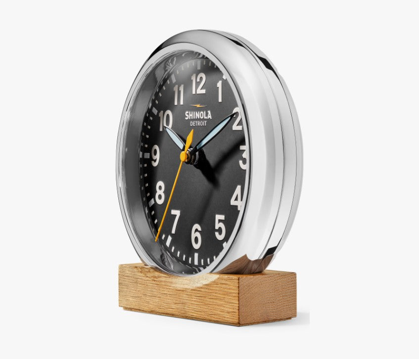 Shinola Runwell 6" Desk Clock